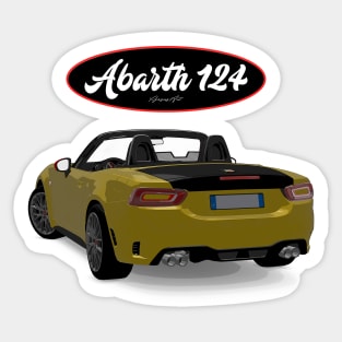 ABARTH 124 Giallo Back Sticker